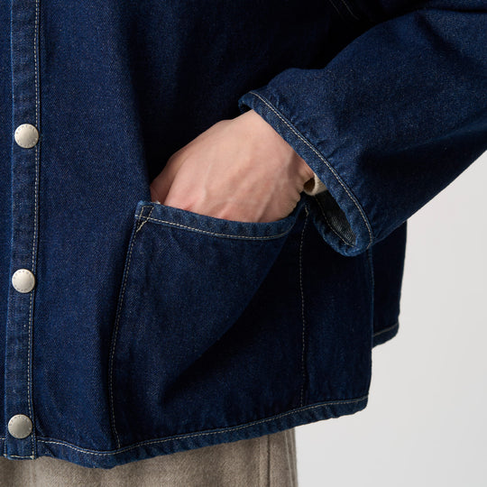 Women's Denim Collarless Jacket