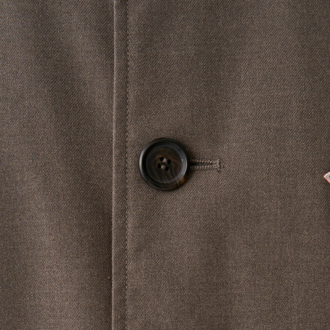 Women's Wool Like Insulation Collarless Wide Jacket