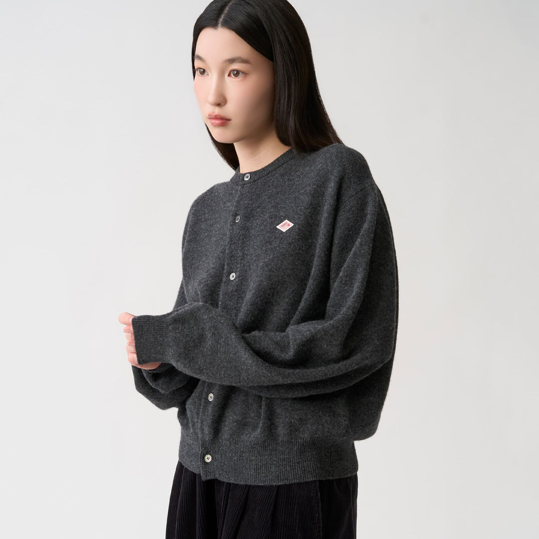 Women's Lambswool Crew Neck Knit Cardigan