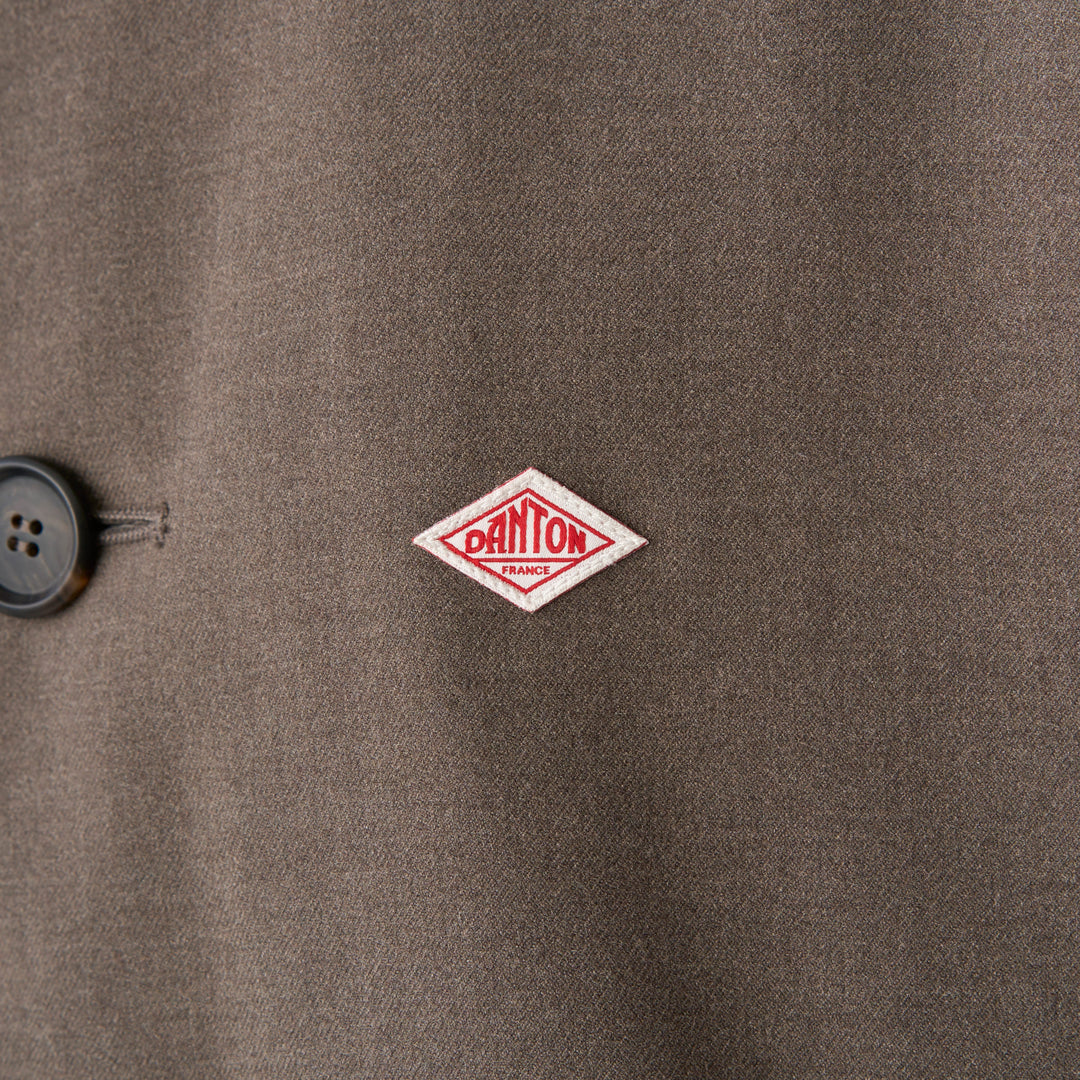 Women's Wool Like Insulation Collarless Wide Jacket