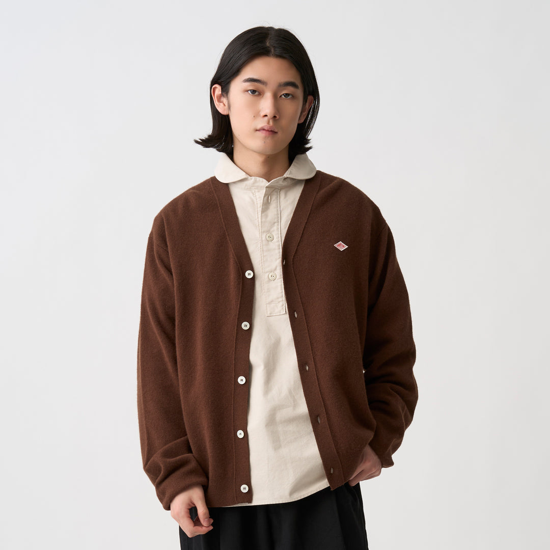 Men's Lambswool V-Neck Knit Cardigan