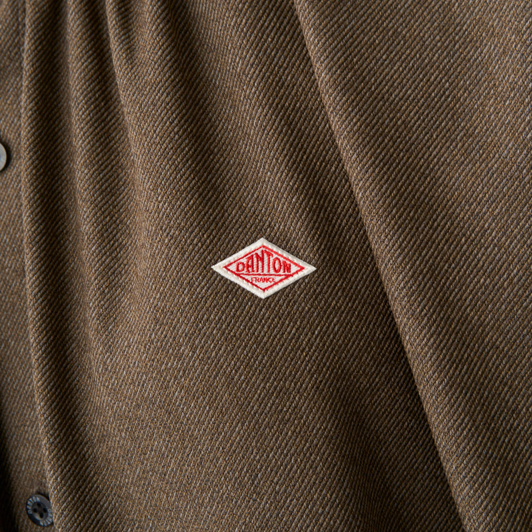 Women's Wool-Like Twill Gathered Shirt Dress