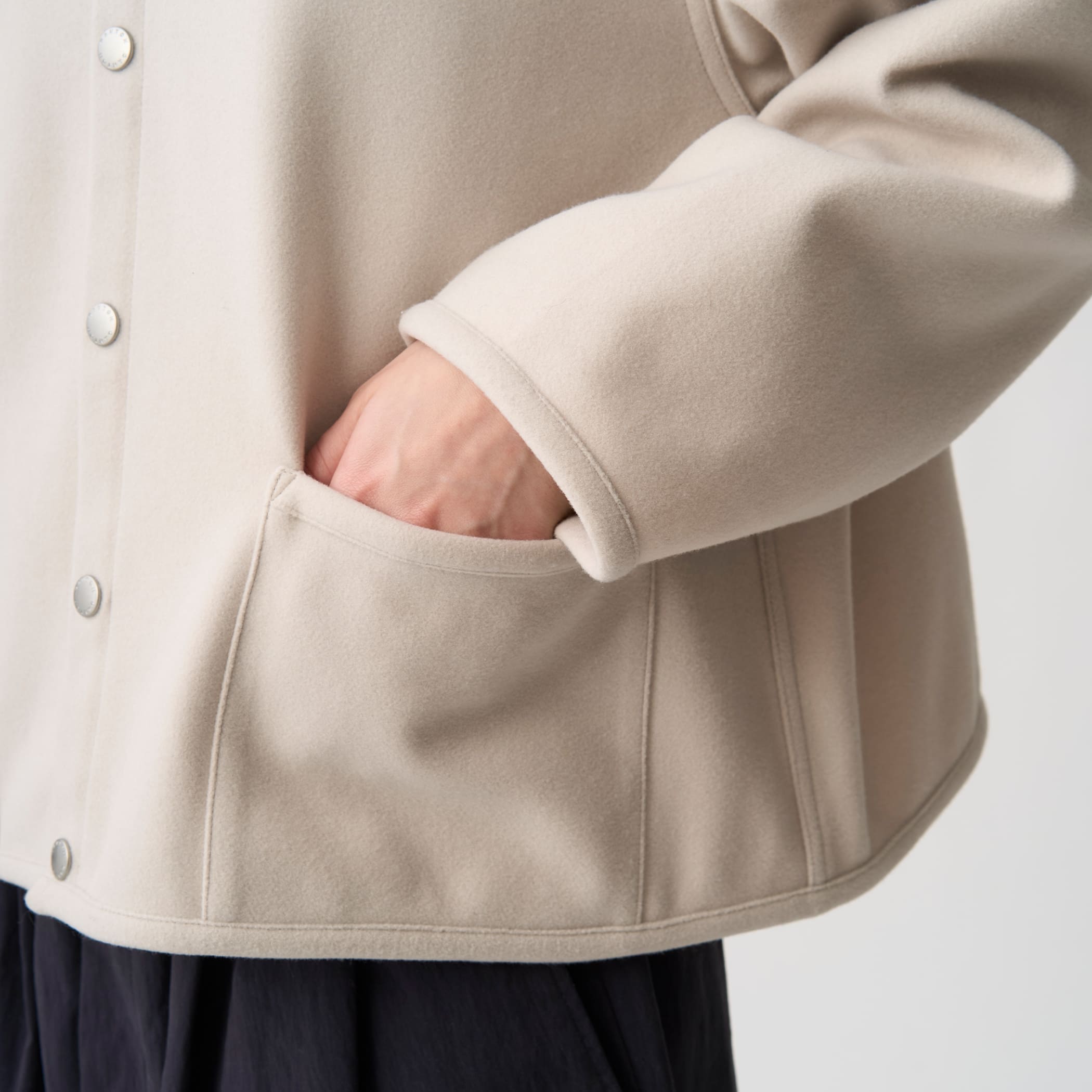 Women's Fleece Like Collarless Jacket – DANTON