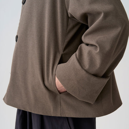 Women's Wool Like Insulation Hooded Wide Jacket