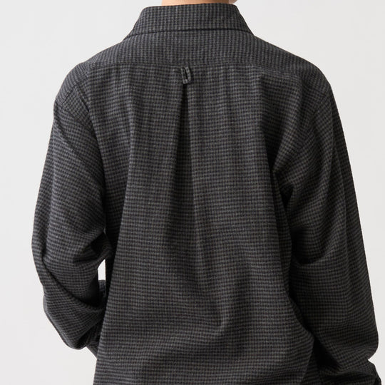 Women's Flannel Round Collar Pullover Shirt - Check