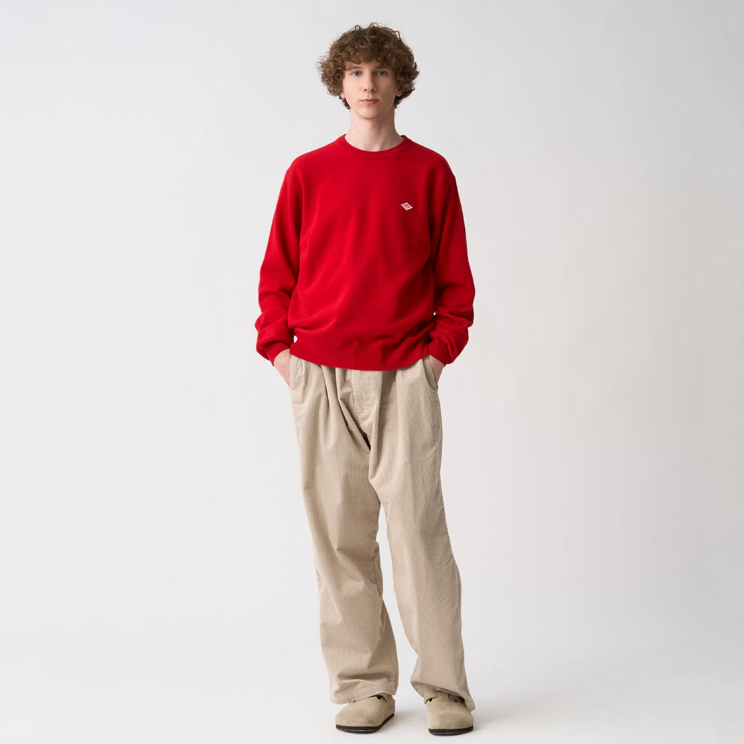 Men's Lambswool Crew Neck Knit Pullover