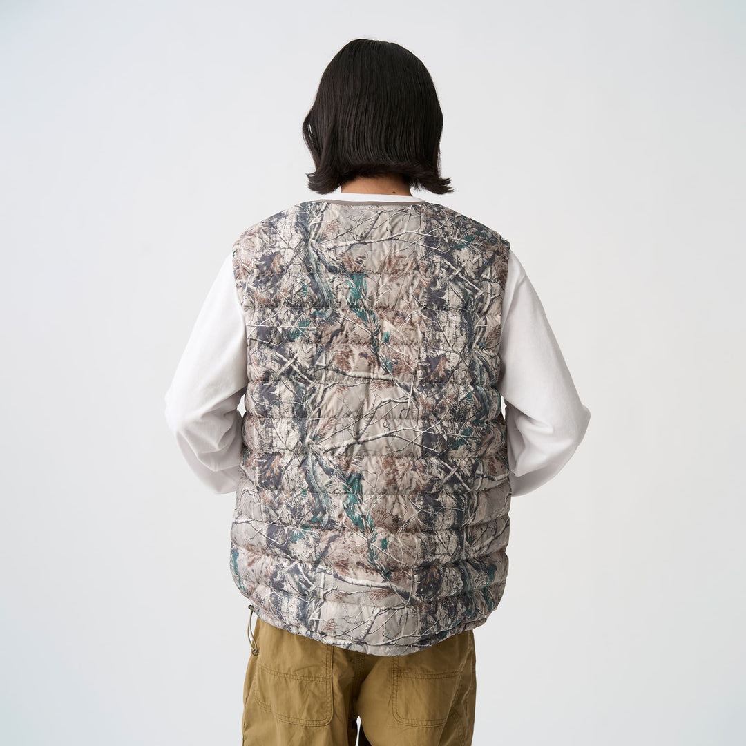 Men's Crewneck Inner Down Vest - Tree Camo Print