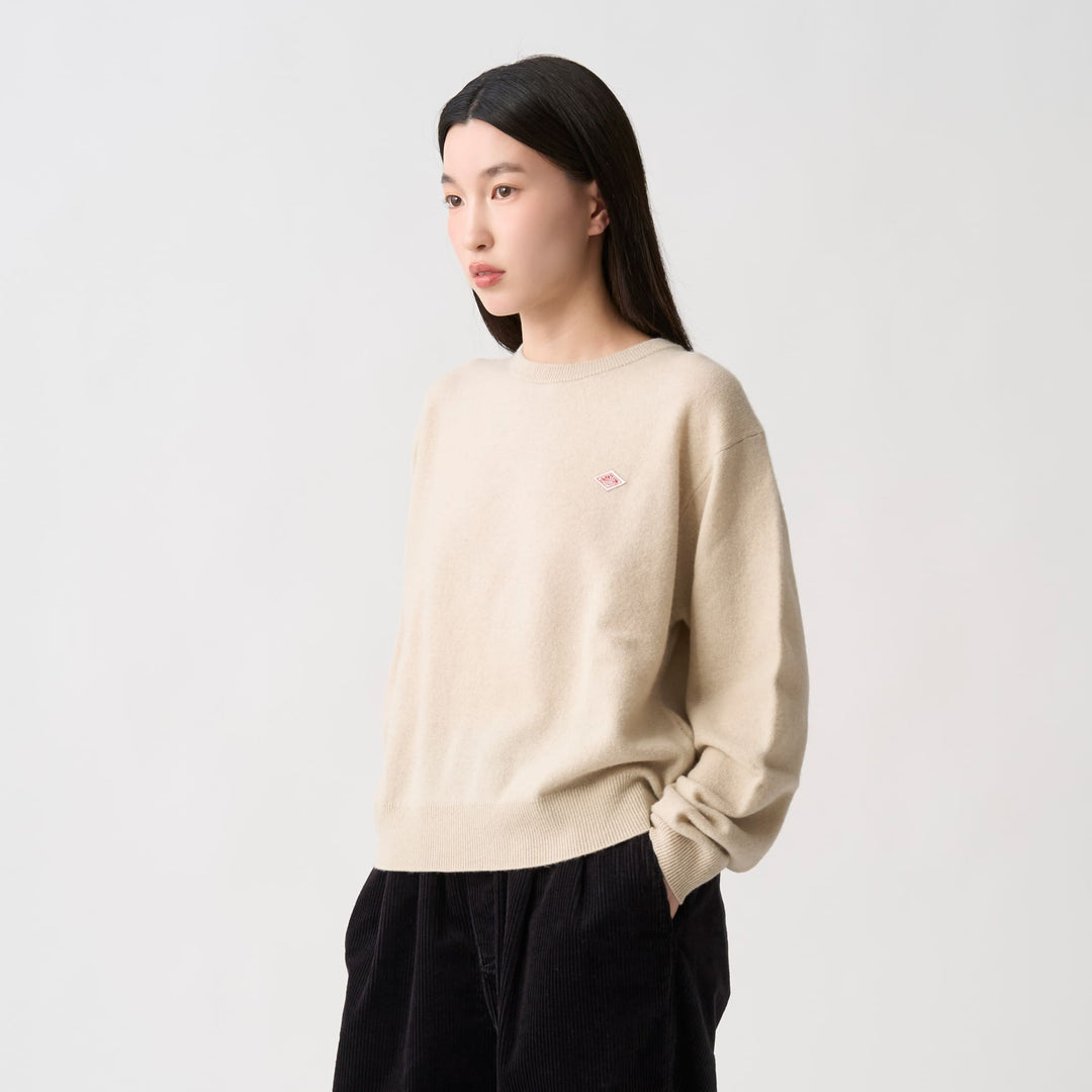 Women's Lambswool Crew Neck Knit Pullover