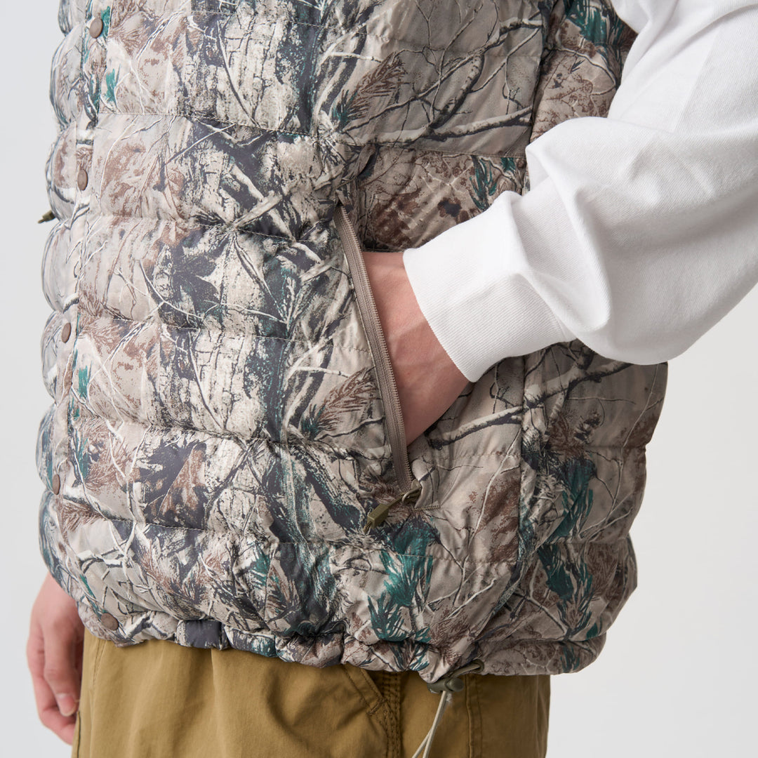 Men's Crewneck Inner Down Vest - Tree Camo Print