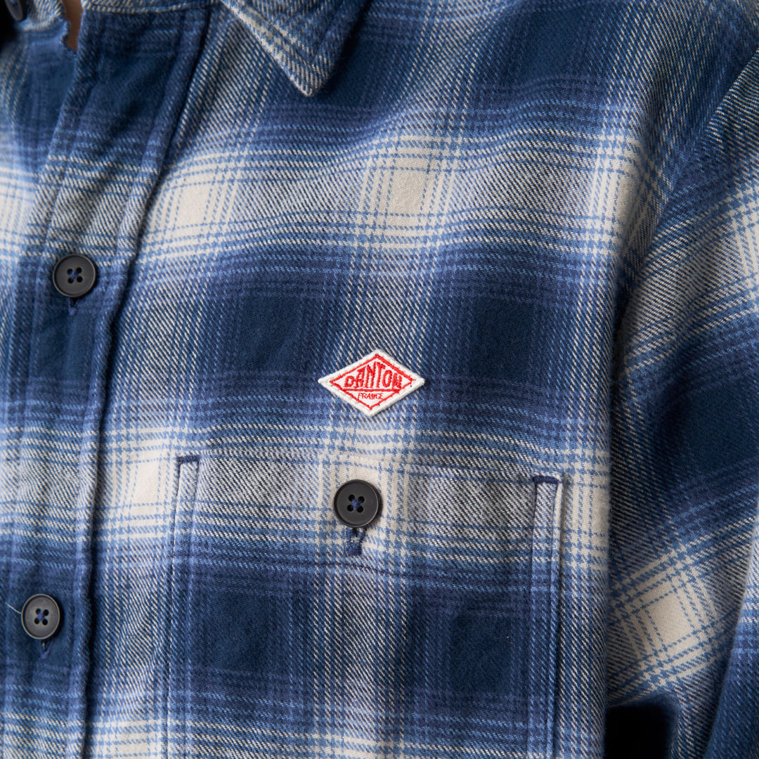 Women's Flannel Check Regular Collar Shirt