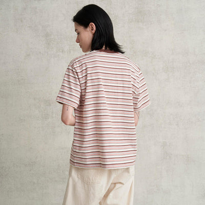 WOMEN'S STRIPE SHORT SLEEVE POCKET T-SHIRT