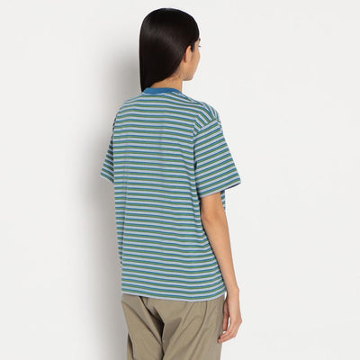 WOMEN'S STRIPE SHORT SLEEVE POCKET T-SHIRT
