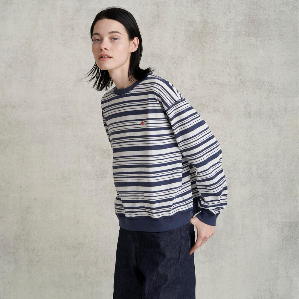 WOMEN'S STRIPE LONG SLEEVE T-SHIRT RIB