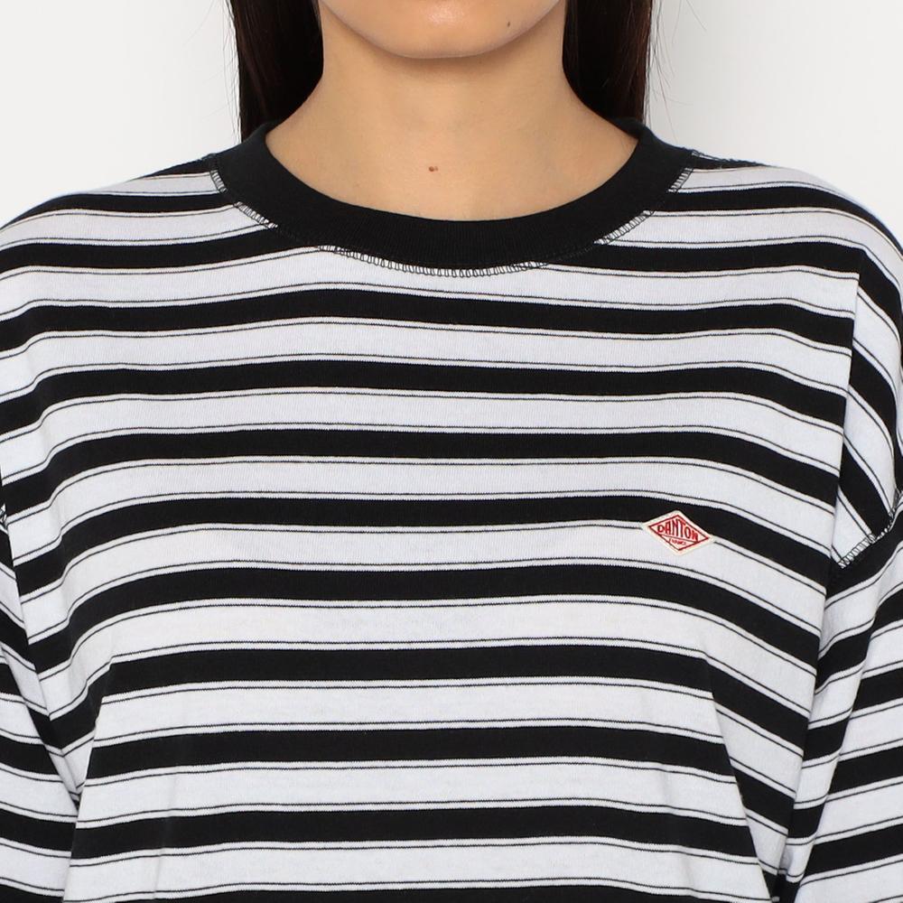 WOMEN'S STRIPE LONG SLEEVE T-SHIRT RIB