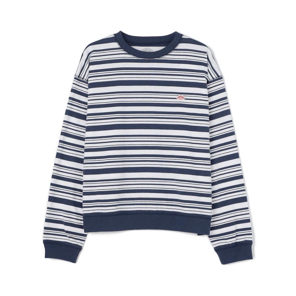 WOMEN'S STRIPE LONG SLEEVE T-SHIRT RIB