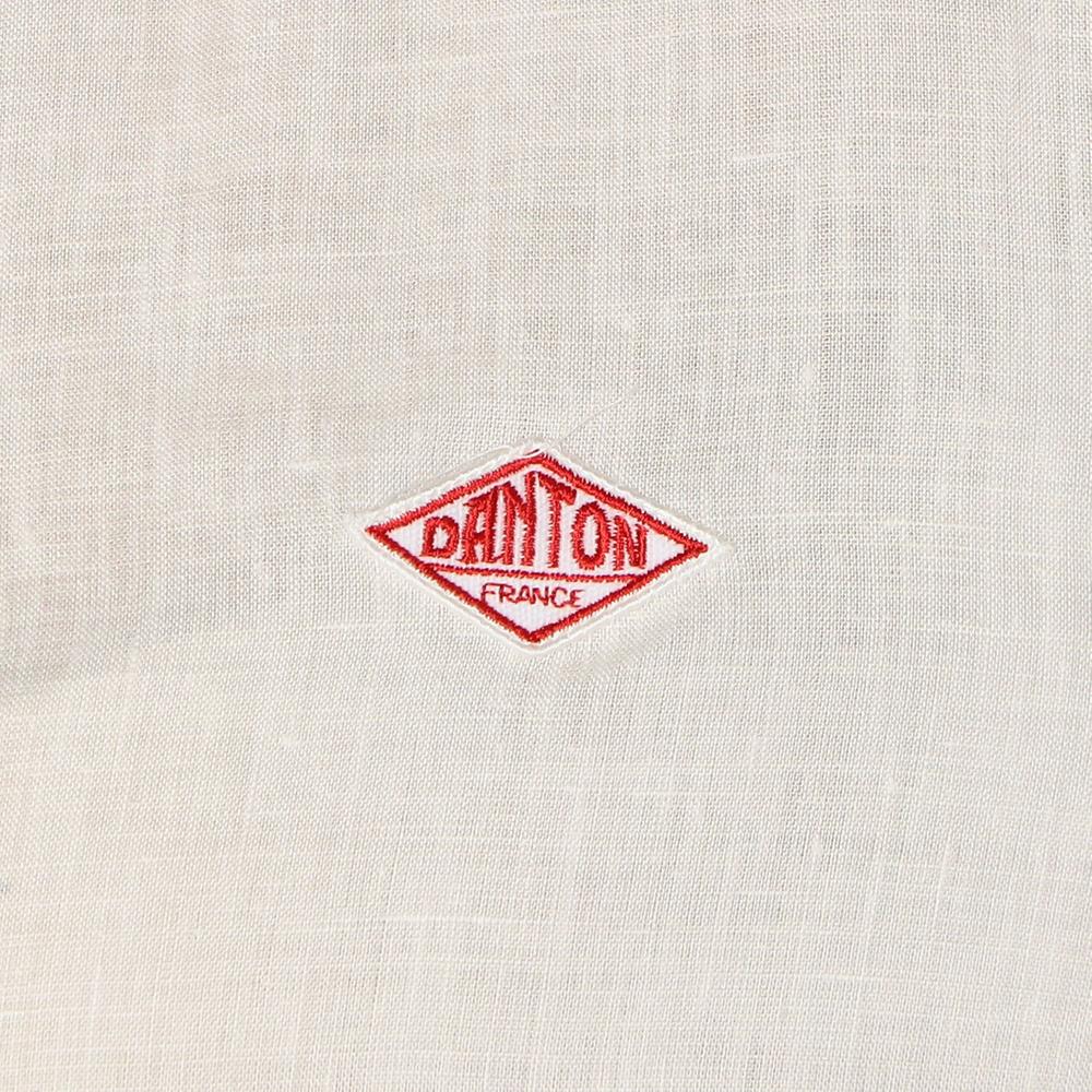 WOMEN'S LINEN BAND COLLAR SHIRT L/S