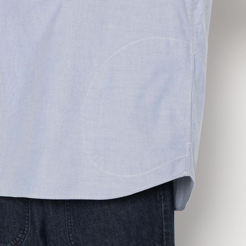 WOMEN'S PLAIN OXFORD ROUND COLLAR PULLOVER SHIRT S/S