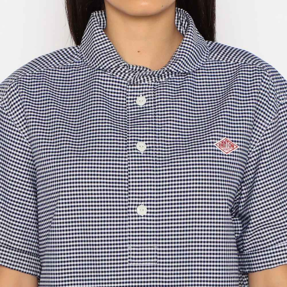 WOMEN'S OXFORD ROUND COLLAR PULLOVER SHIRT S/S