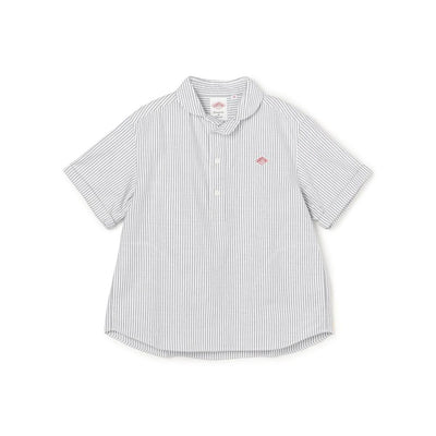 WOMEN'S OXFORD ROUND COLLAR PULLOVER SHIRT S/S