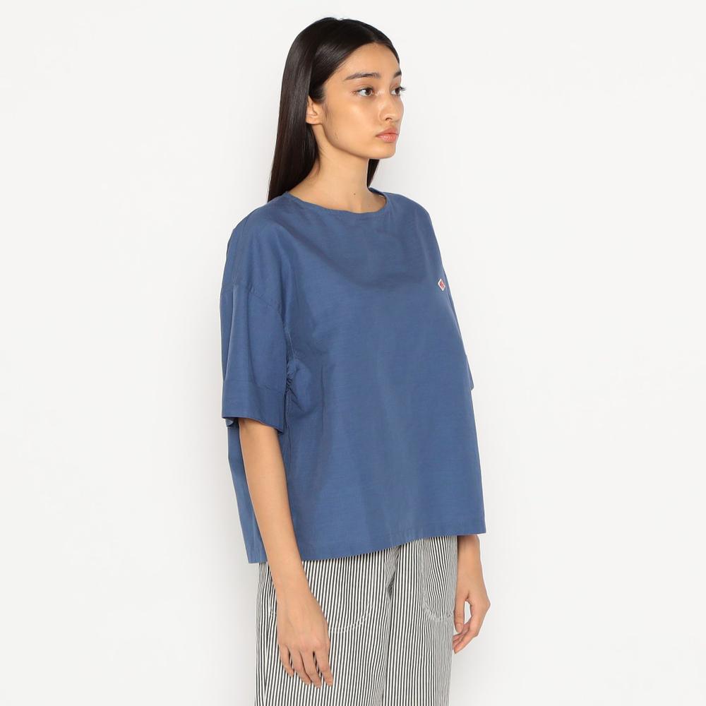 WOMEN'S COTTON LINEN COLLARLESS PULLOVER SHIRT