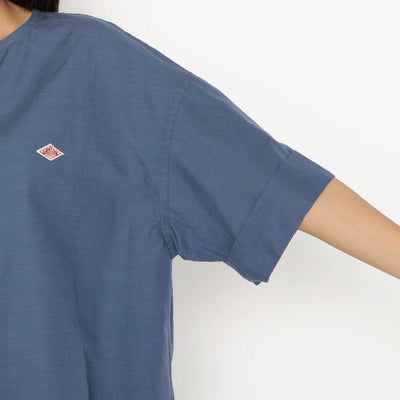 WOMEN'S COTTON LINEN COLLARLESS PULLOVER SHIRT