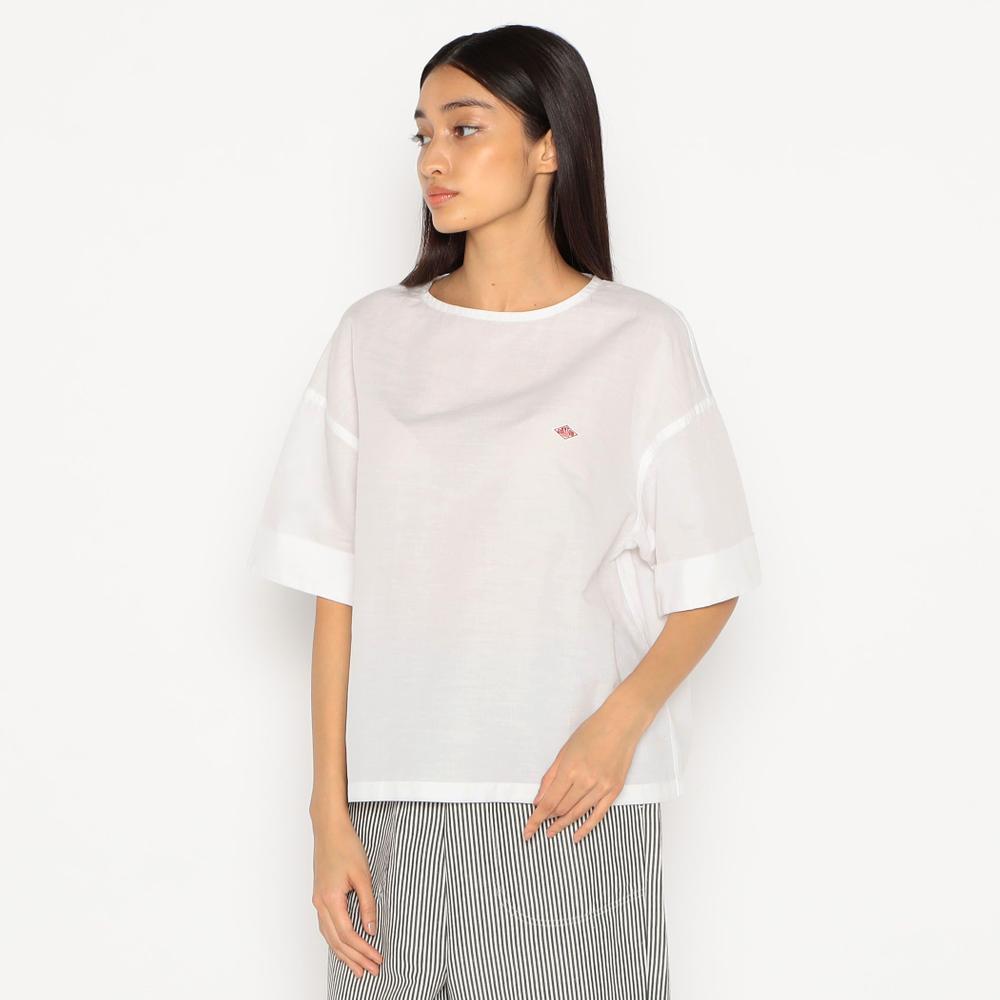 WOMEN'S COTTON LINEN COLLARLESS PULLOVER SHIRT