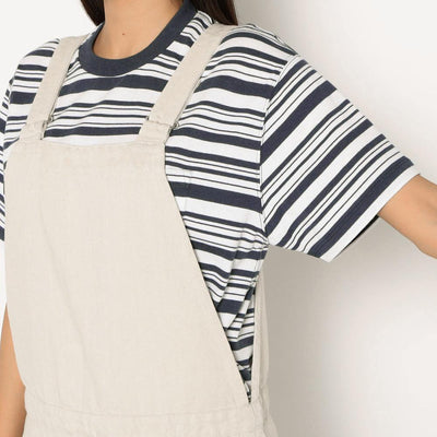 WOMEN'S COTTON LINEN TWILL SALOPETTE PANTS