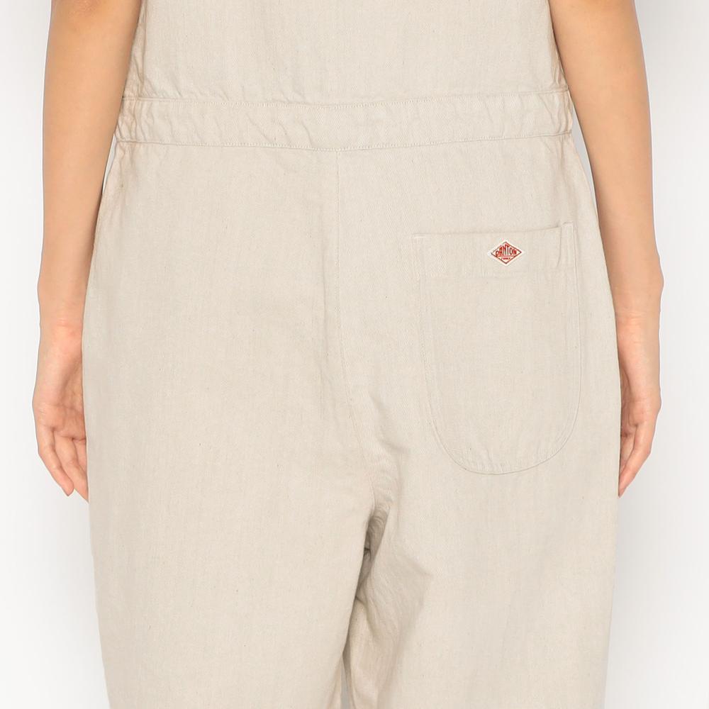 WOMEN'S COTTON LINEN TWILL SALOPETTE PANTS