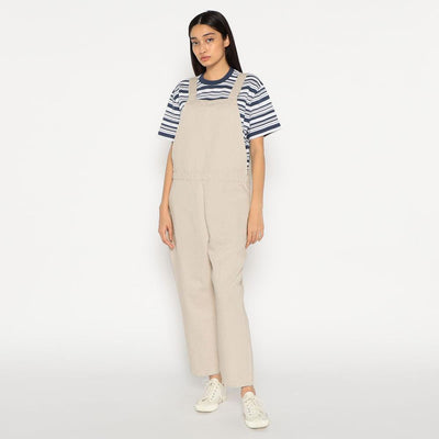 WOMEN'S COTTON LINEN TWILL SALOPETTE PANTS