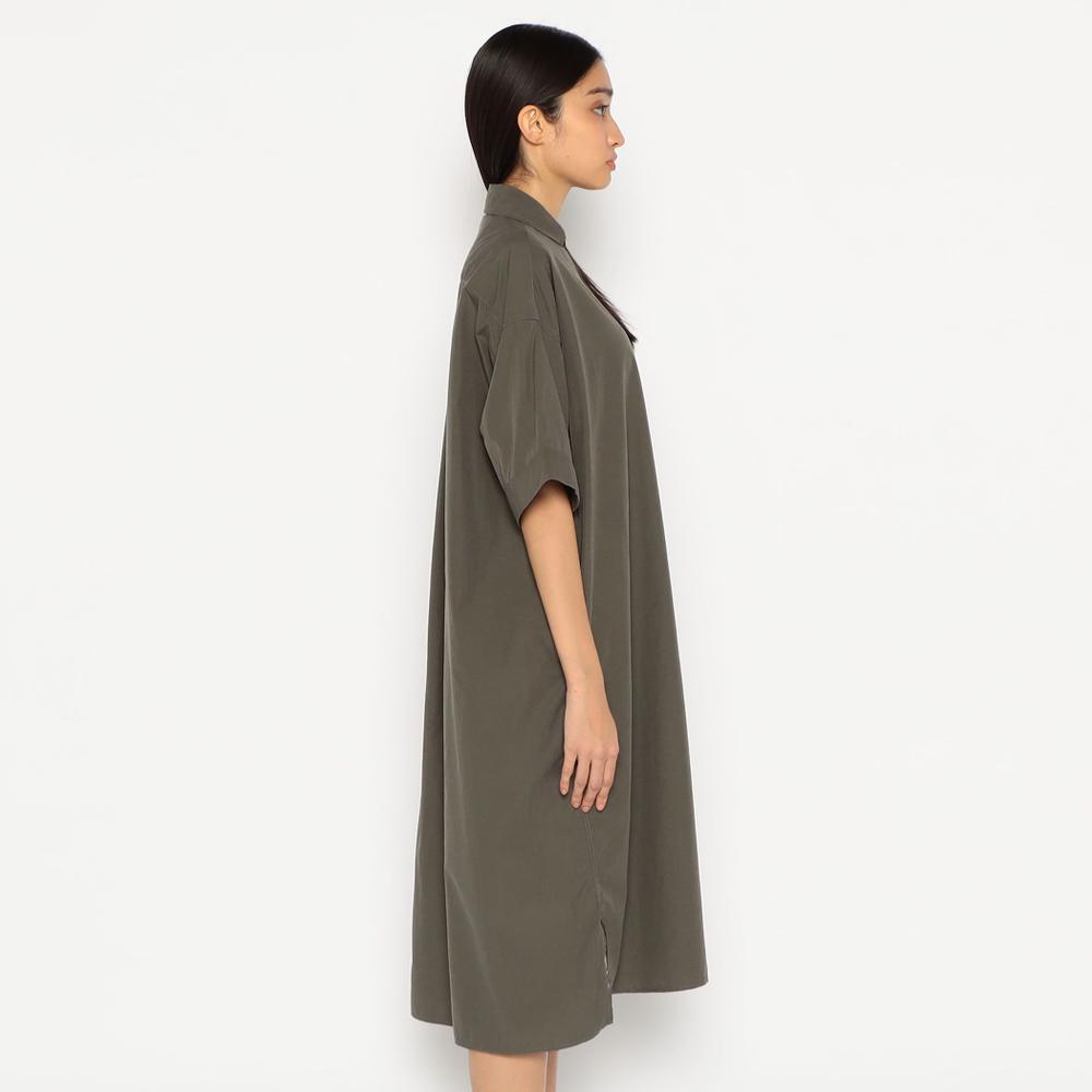 WOMEN'S PLAIN PULLOVER SHIRT DRESS