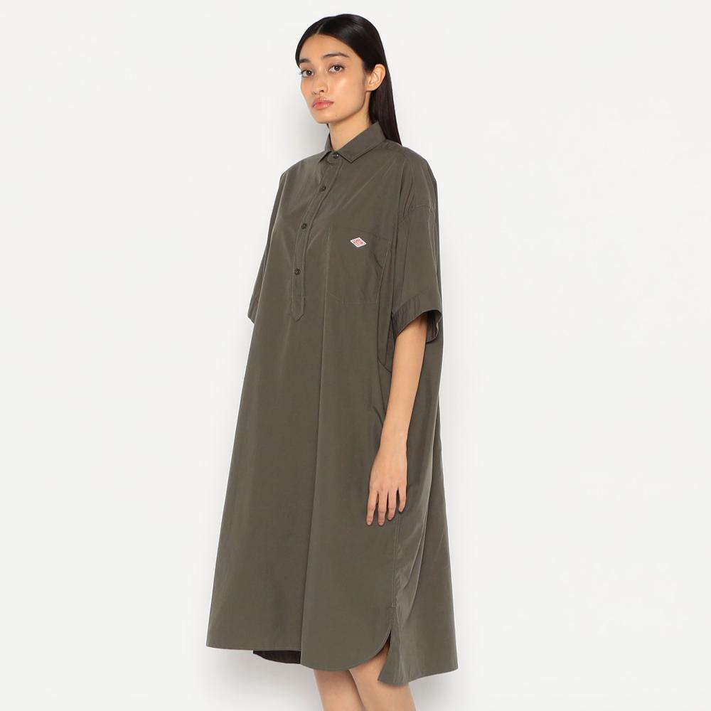 WOMEN'S PLAIN PULLOVER SHIRT DRESS