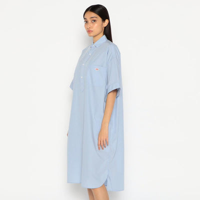 WOMEN'S PLAIN PULLOVER SHIRT DRESS