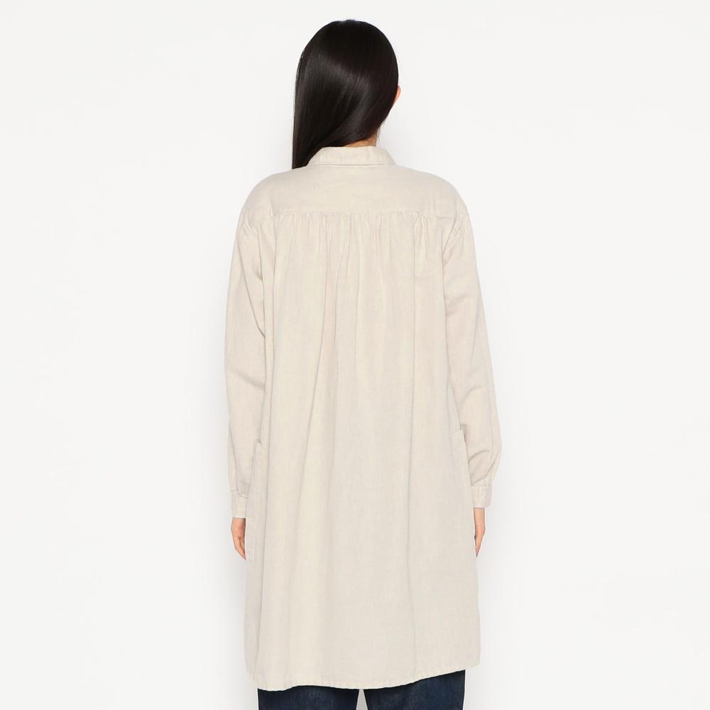 WOMEN'S COTTON LINEN CHAMBRAY TUNIC SHIRTS