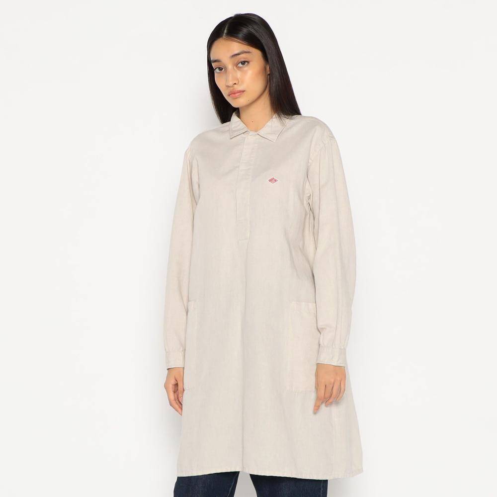 WOMEN'S COTTON LINEN CHAMBRAY TUNIC SHIRTS