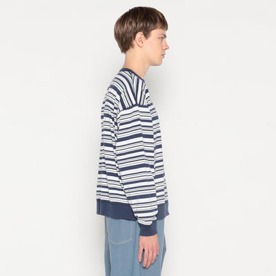 MEN'S STRIPE LONG SLEEVE T-SHIRT RIB