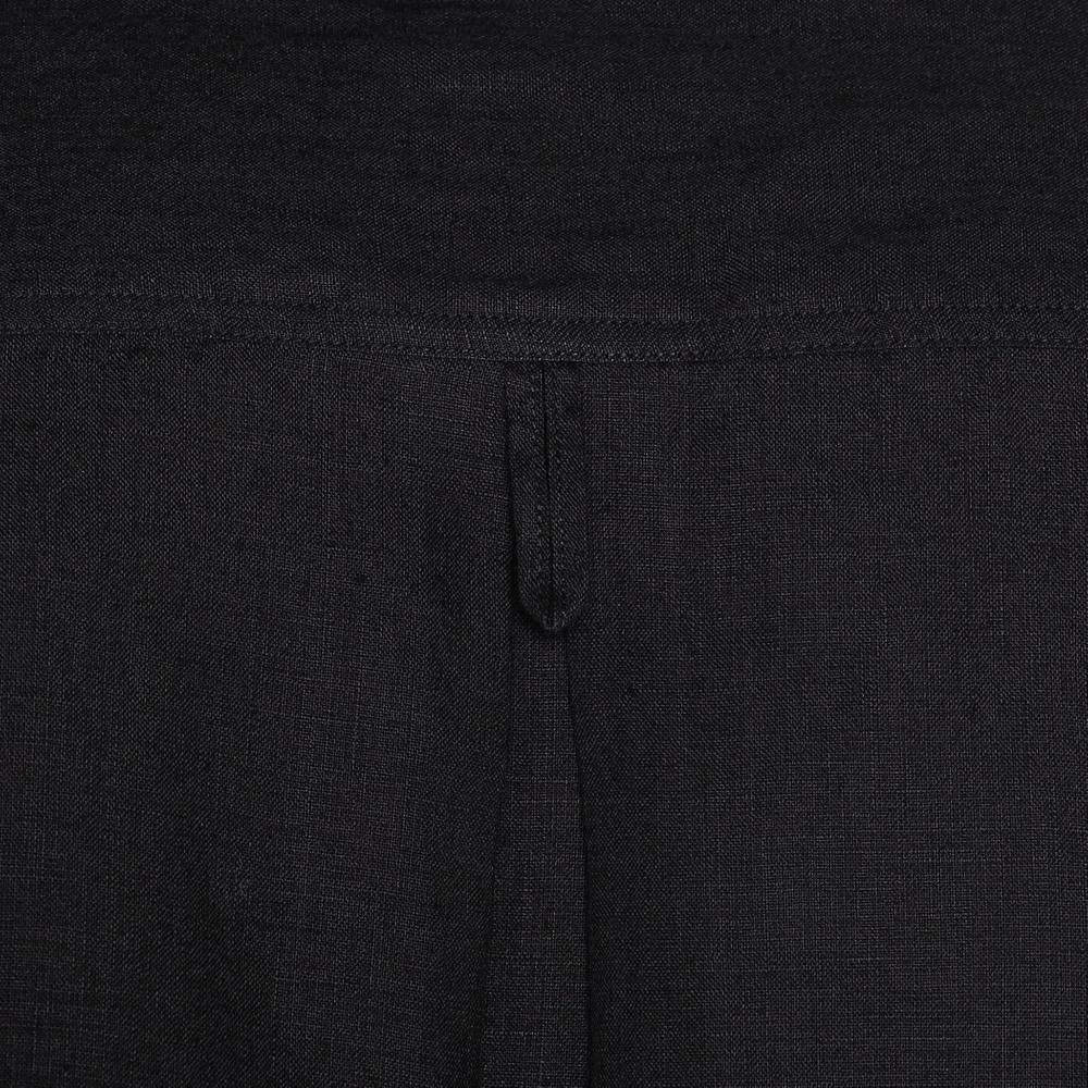 MEN'S LINEN ROUND COLLAR PULLOVER SHIRT S/S