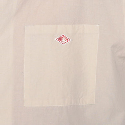 MEN'S COTTON LINEN BAND COLLAR SHIRT S/S