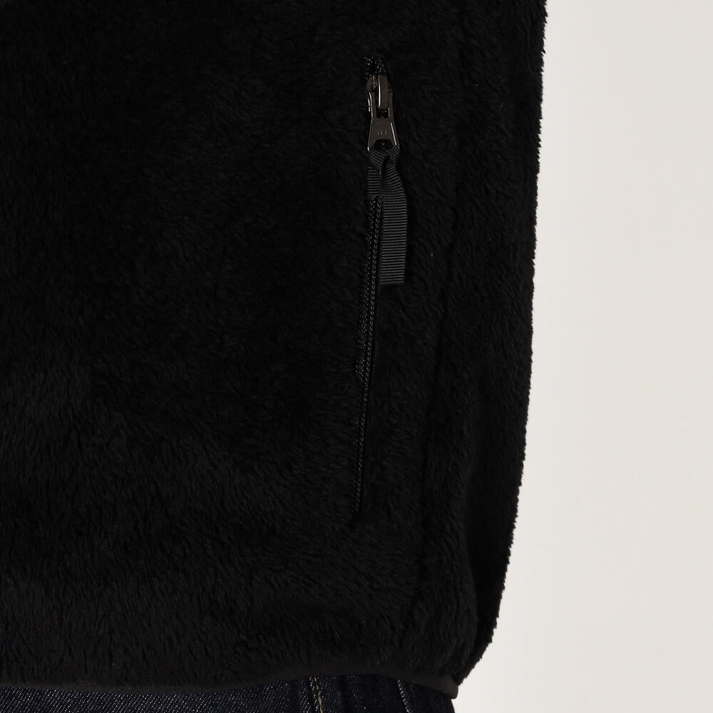 WOMEN'S HIGH PILE FLEECE STAND COLLAR ZIP VEST