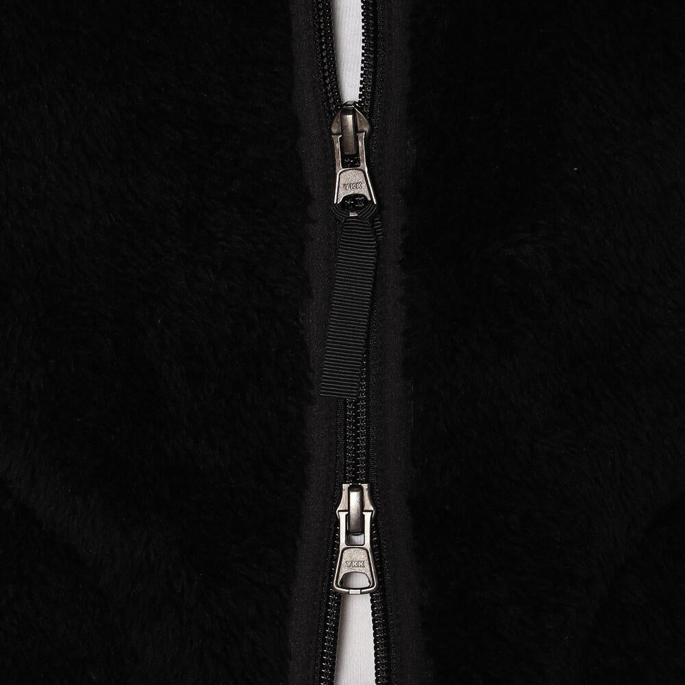 WOMEN'S HIGH PILE FLEECE STAND COLLAR ZIP VEST