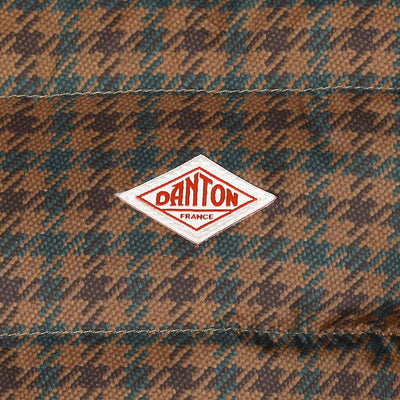 WOMEN'S PRINTED PLAID INNER DOWN CREWNECK JACKET