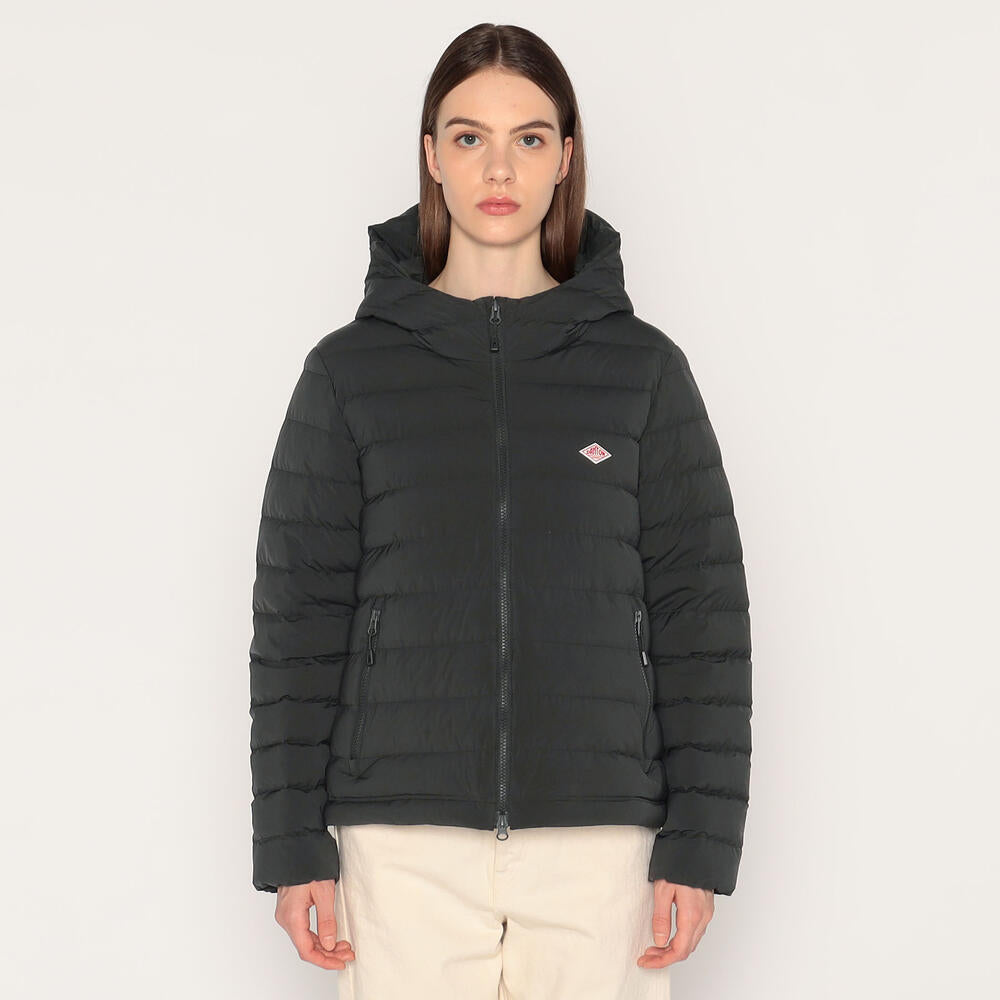 WOMEN'S STRETCH NYLON MIDDLE DOWN HOODED JACKET