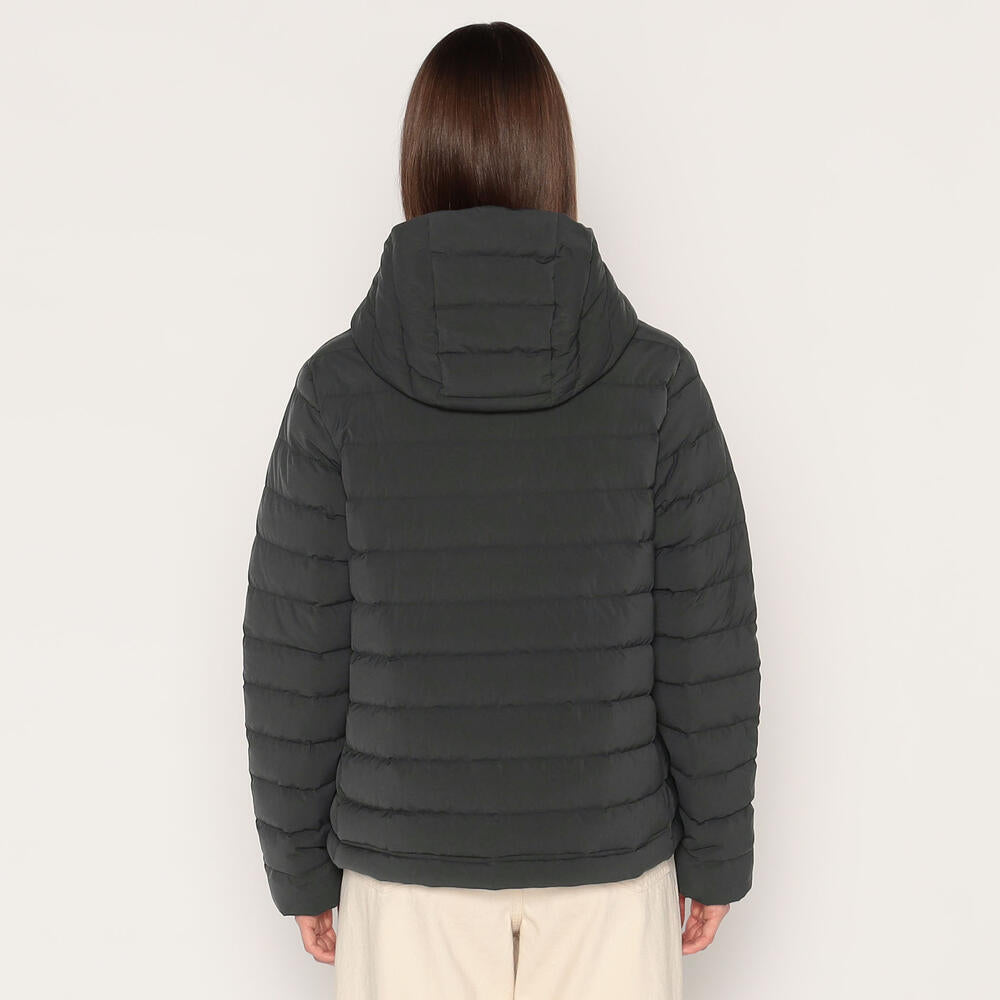 WOMEN'S STRETCH NYLON MIDDLE DOWN HOODED JACKET