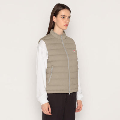 WOMEN'S STRETCH NYLON MIDDLE DOWN STAND COLLAR VEST