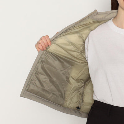 WOMEN'S STRETCH NYLON MIDDLE DOWN STAND COLLAR VEST
