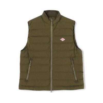 WOMEN'S STRETCH NYLON MIDDLE DOWN STAND COLLAR VEST