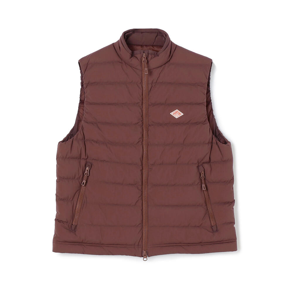 WOMEN'S STRETCH NYLON MIDDLE DOWN STAND COLLAR VEST