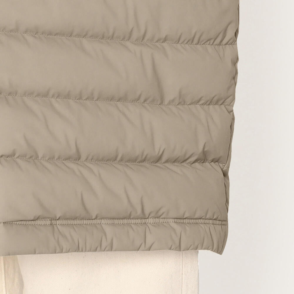 WOMEN'S STRETCH NYLON MIDDLE DOWN HOODED COAT