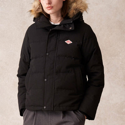 WOMEN'S FAUX FUR HOODED DOWN JACKET