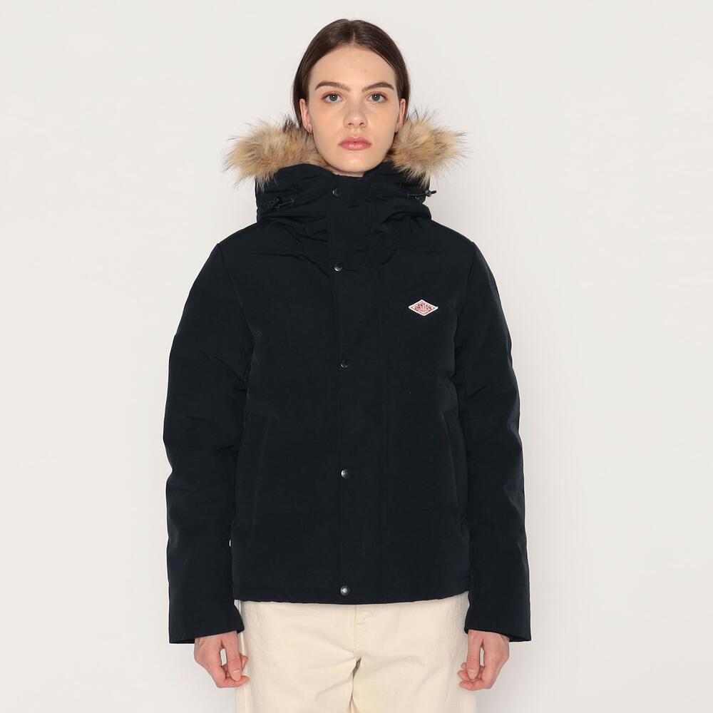 WOMEN'S FAUX FUR HOODED DOWN JACKET