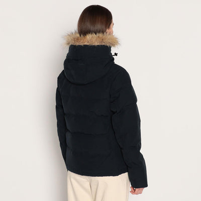 WOMEN'S FAUX FUR HOODED DOWN JACKET